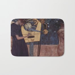 Gustav Klimt - The Music Bath Mat | Satyr, Decor, Bavarianstatepai, Oilpaint, Vintage, Mystical, Artprint, Illustration, Canvas, Poster 