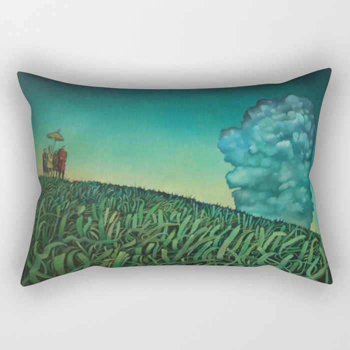 Cluster in the bluster Rectangular Pillow