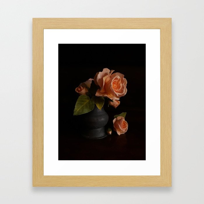 Roses & Buds Framed Art Print