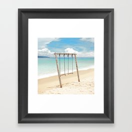 Beach Day Swing Framed Art Print