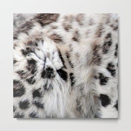 Snow Leopard Metal Print | Graphic Design, Graphicdesign, Nature, Black and White, Digital, Snowleopard, Pattern, Fur, Abstract, Animal 