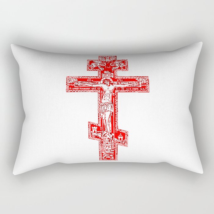 Russian Orthodox Three Bar Cross Classic T-Shirt Rectangular Pillow