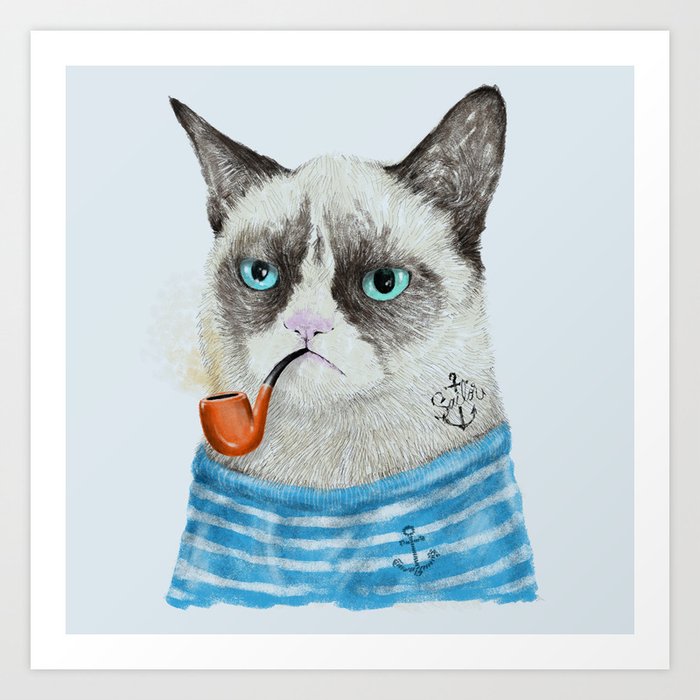 Sailor Cat I Art Print