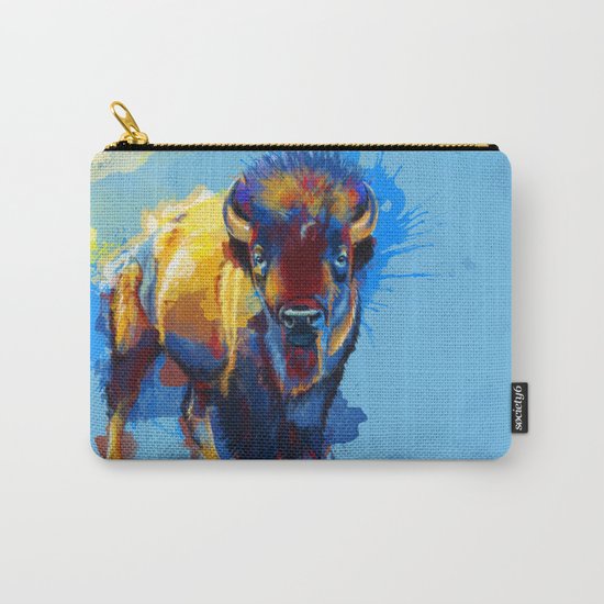 On the Plains - Bison painting Carry-All Pouch
