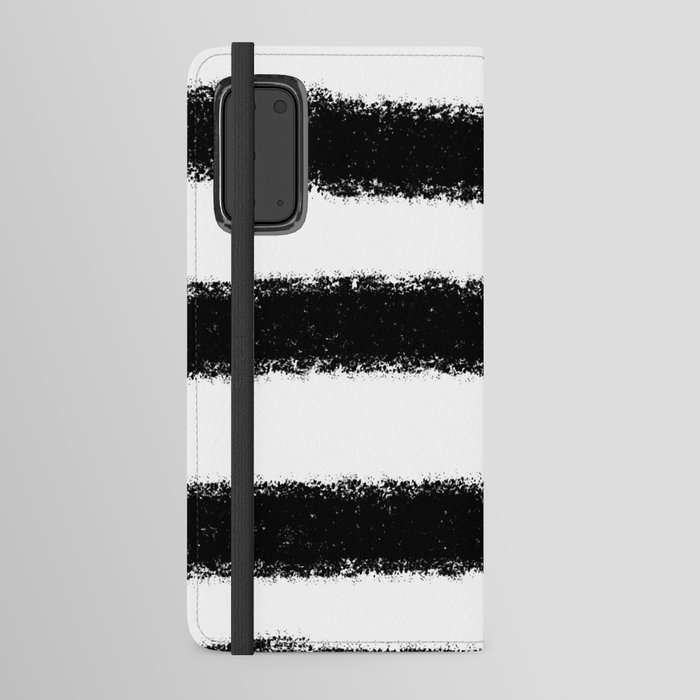 Black and white stripes Android Wallet Case