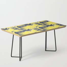 70’s Tropical Palm Springs Yellow on Navy Coffee Table