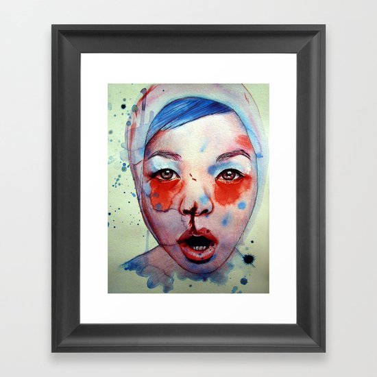 Red, White & May Framed Art Print