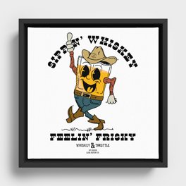 Sippin' Whiskey Feeling Frisky Framed Canvas