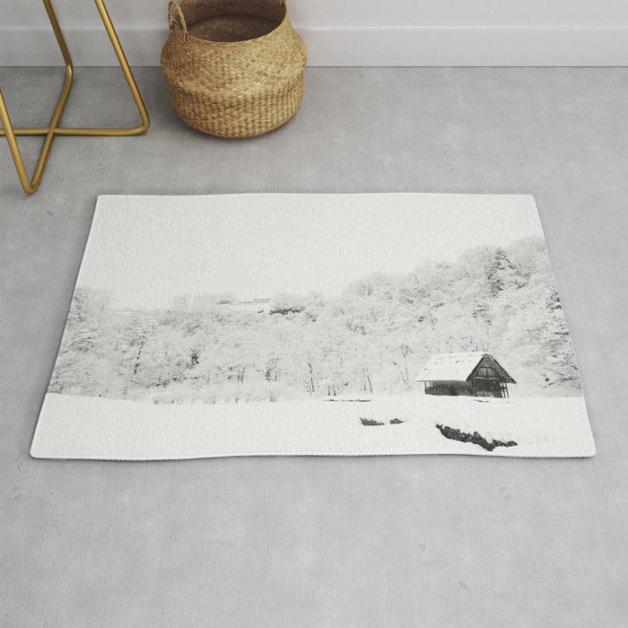 Winter Forest (Black and White) Rug