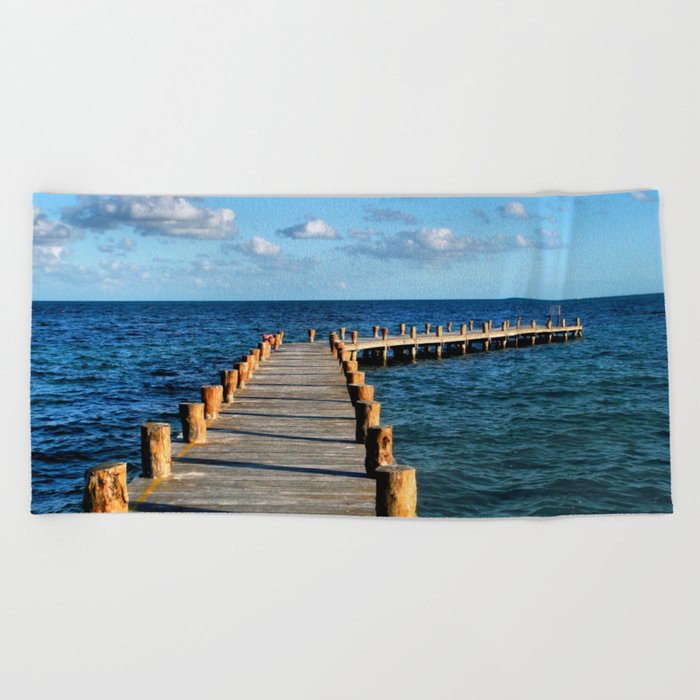 Docking In (Mexico) Beach Towel