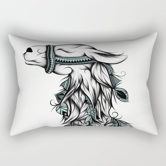 Poetic Llama Rectangular Pillow