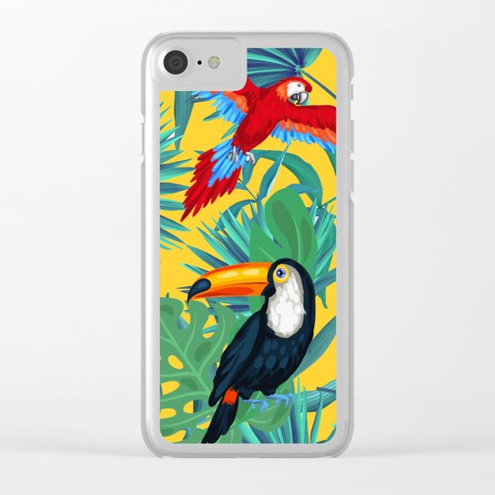 tropical yellow Clear iPhone Case