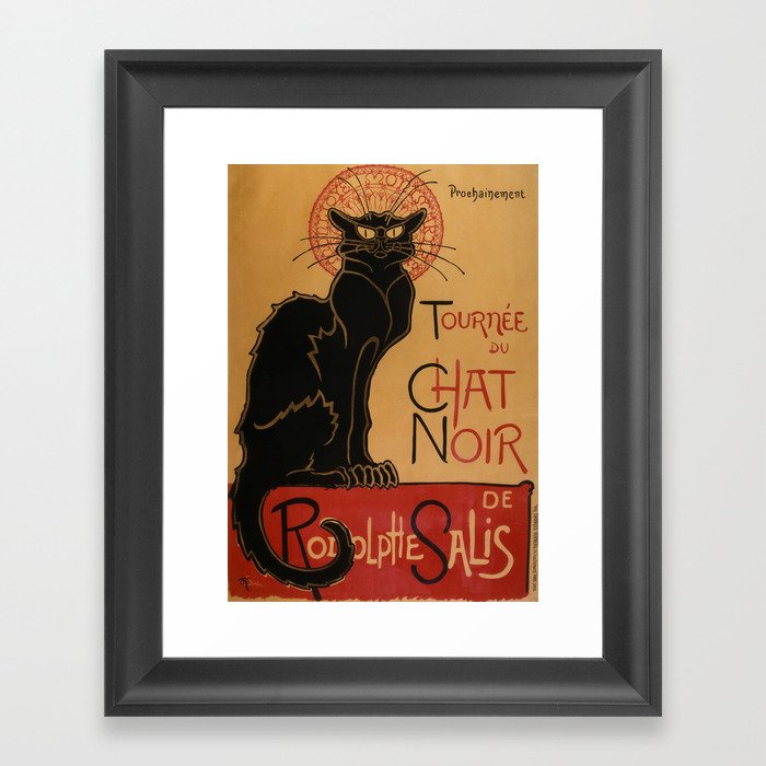 Le Chat Noir - Théophile Steinlen Framed Art Print