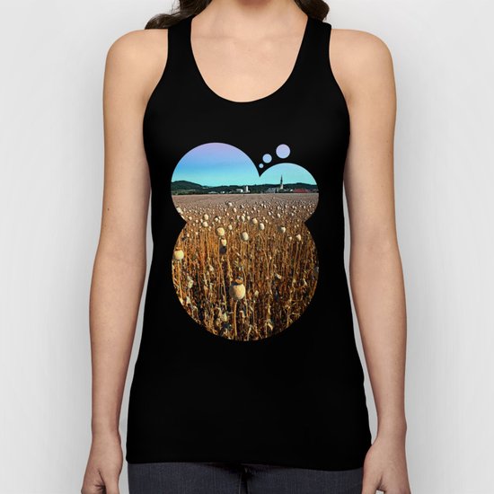 Poppy fields with a sunburn Unisex Tank Top