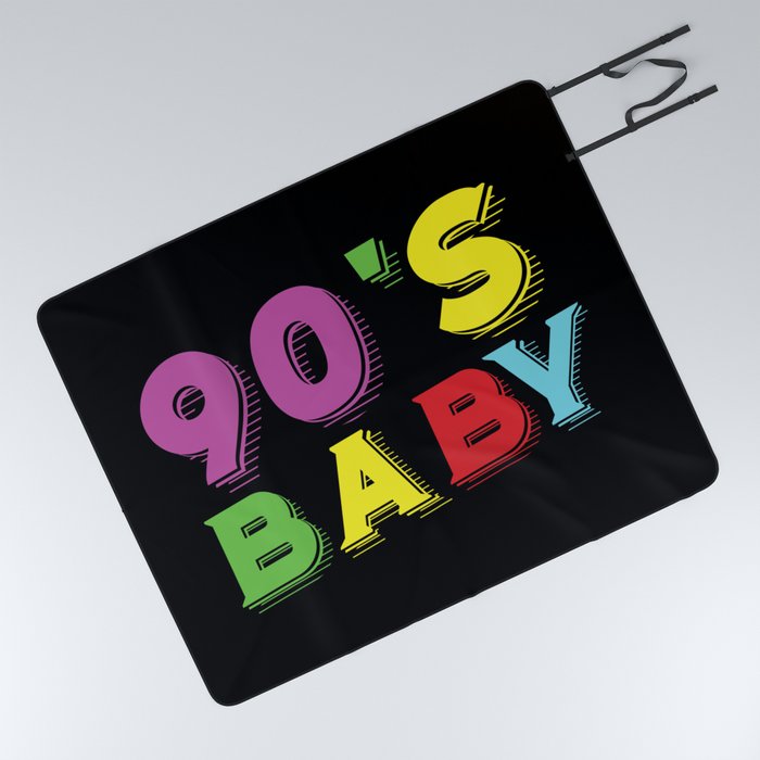 90's Baby Retro Picnic Blanket