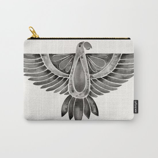 Black Parrot Carry-All Pouch