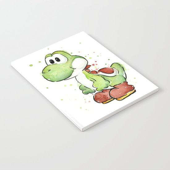 Yoshi Watercolor Mario Notebook