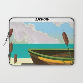 Bigbury-on-Sea Devon Seaside travel poster Laptop Sleeve