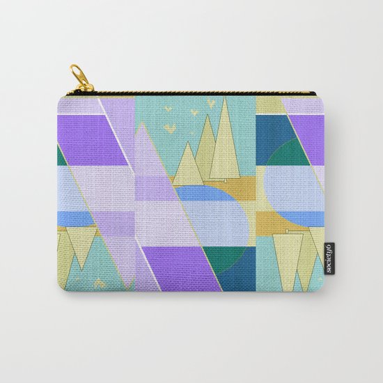 Abstraction in purple and blue colors . Carry-All Pouch