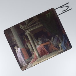 Jean-Auguste-Dominique Ingres - The Illness of Antiochus Picnic Blanket
