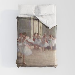 Ballet Rehearsal 1873 By Edgar Degas Reproduction by the Famous French Painter Dance Class Scene Duvet Cover