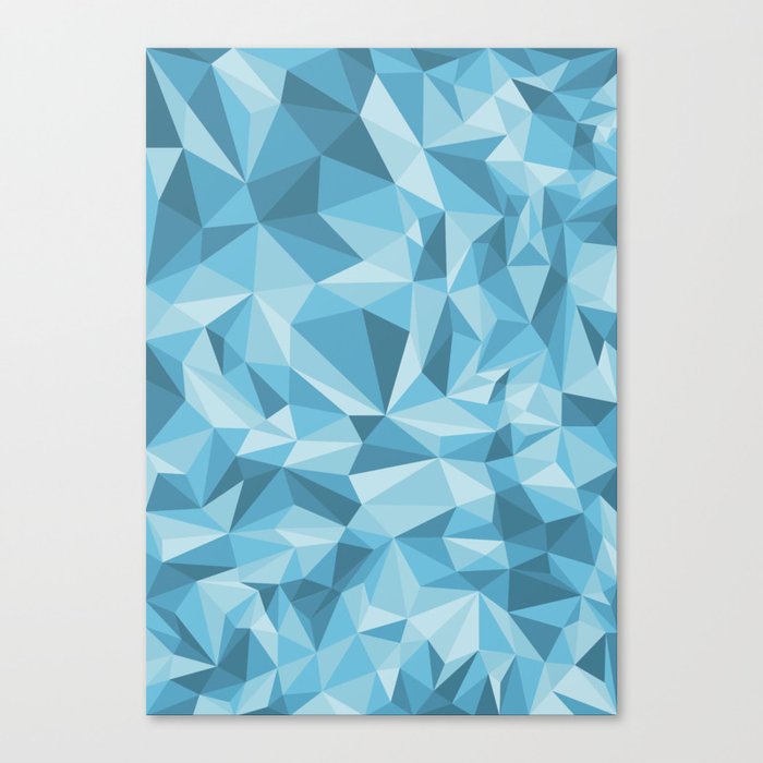 Blue triangles Canvas Print