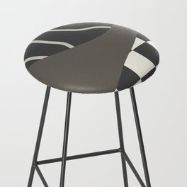 Checked simple line colorblock 3 Bar Stool