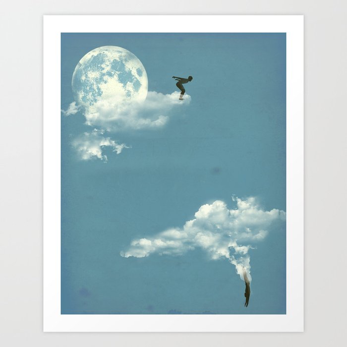 Skydivers Art Print