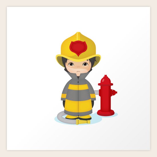 Fireman Art Print