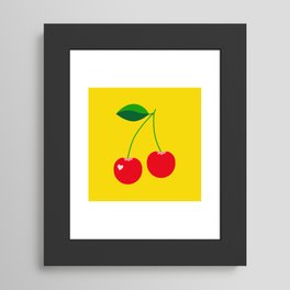 Retro Cherry Framed Art Print