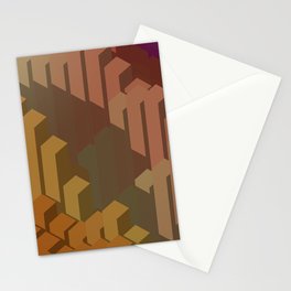 Topaz cubescape_mineral with shadows Stationery Cards