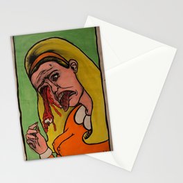 Then her eyeball fell out. Stationery Cards