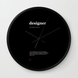 Designer (Black) Wall Clock