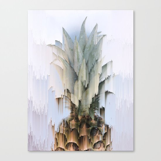 Glitch Pineapple Canvas Print