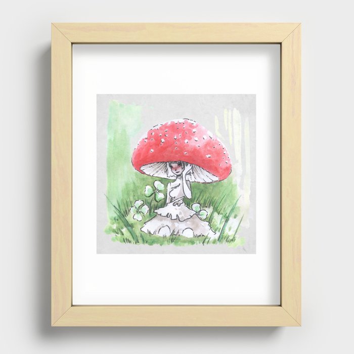 Empire of Mushrooms: Amanita Muscaria Recessed Framed Print
