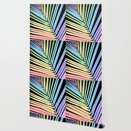 Rainbow Palm Leaf #1 #wall #art #society6 Wallpaper