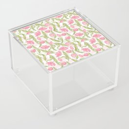 Pink tulip flowers Acrylic Box