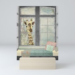 Bay Window Giraffe Mini Art Print