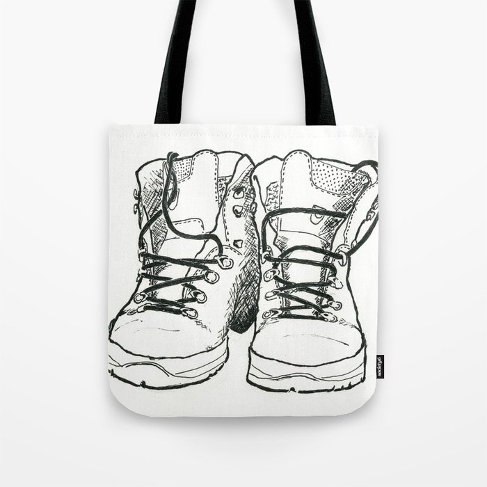 Walking Boots Tote Bag