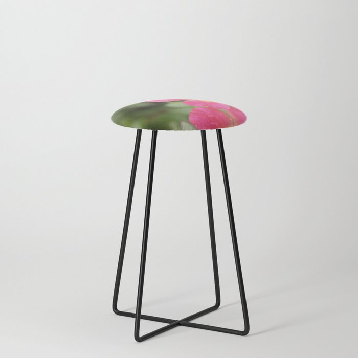 Neon Flowers Counter Stool