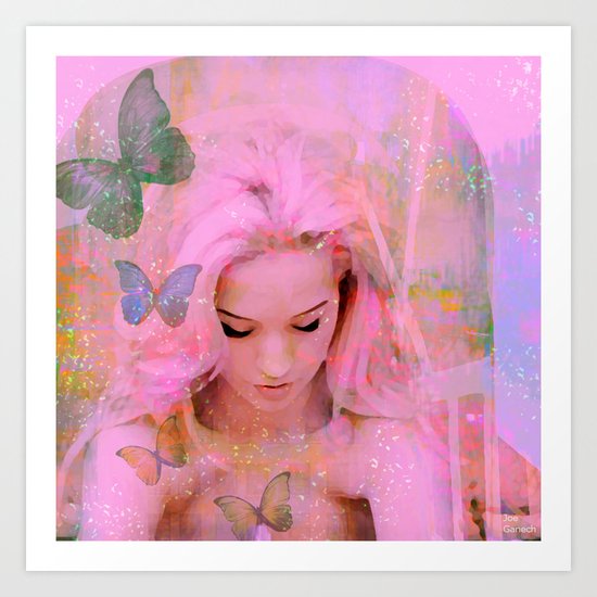 Butterflies in my heart for you Art Print