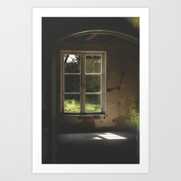 Window of deserted house/ Street Photography/ art print Art Print
