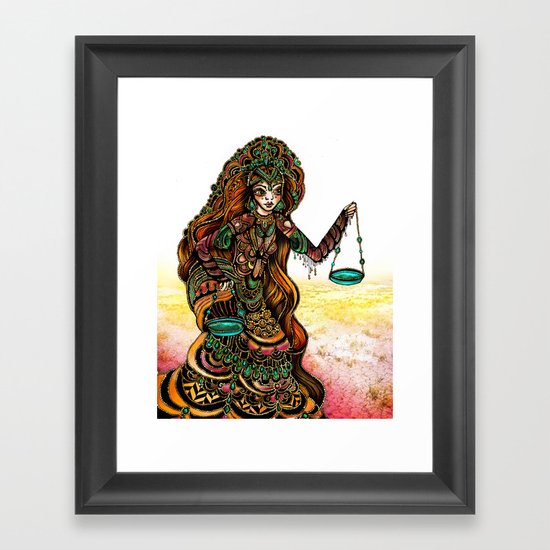 Astrology Illustration Series-Libra Framed Art Print