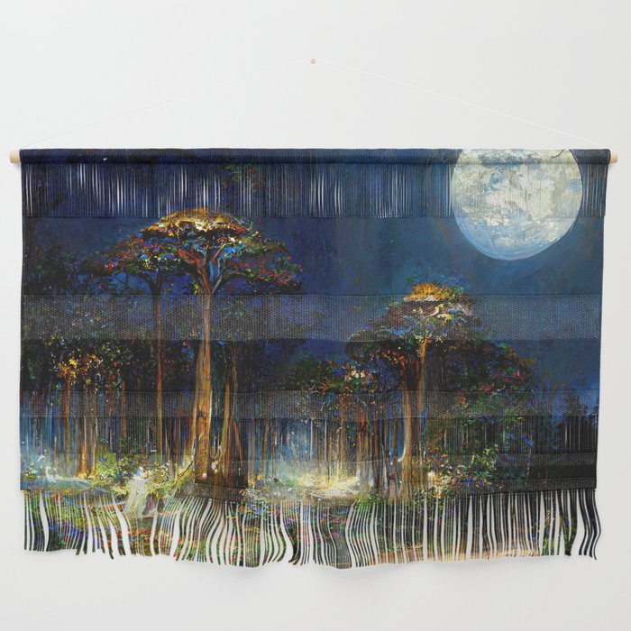 During a full moon night Wall Hanging