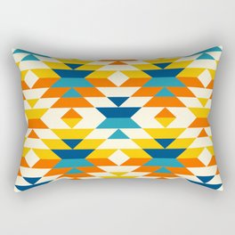 Bohemian large aztec diamonds orange pattern Rectangular Pillow