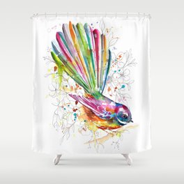 Sketchy Fantail Shower Curtain