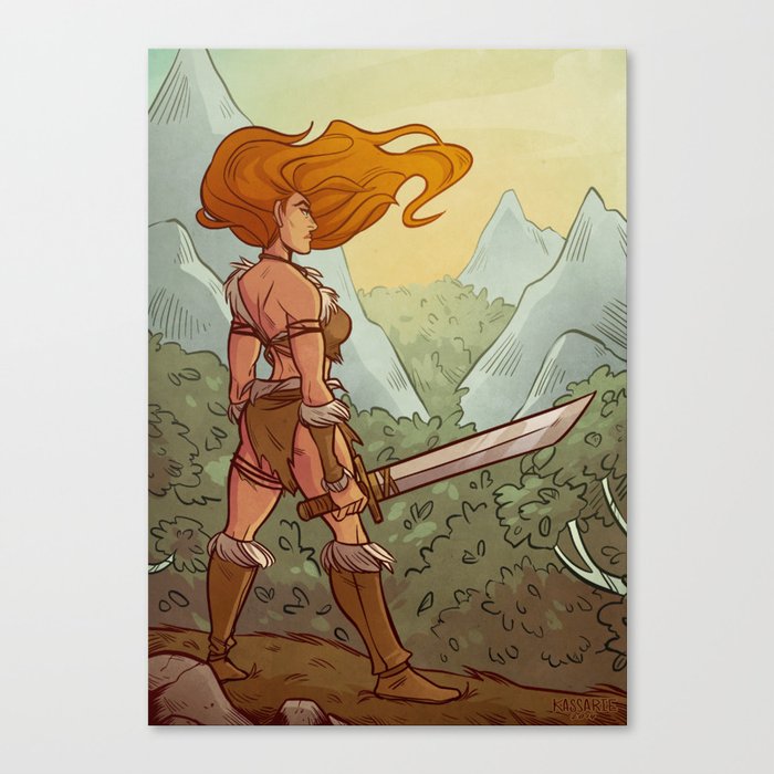 Rowena The Barbarian Canvas Print By Kassarie Art Society6