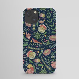 Swedish Floral - Blue iPhone Case