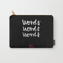 Words-Black Carry-All Pouch