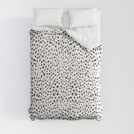 Dalmatian Spots - Black and White Polka Dots Comforter